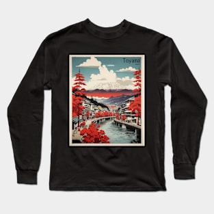 Toyama Japan Travel Vintage Tourism Poster Long Sleeve T-Shirt